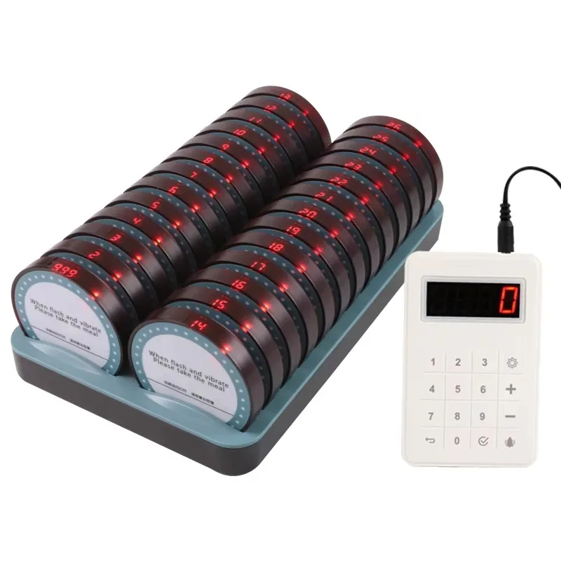 Restaurant Wireless Guest Queue Calling System 26 Pagers Vibration Pager System for Hotels Nursing Homes Hospitals Cafes
Restaurant Wireless Guest Queue Calling System 26 Pagers Vibration Pager System for Hotels Nursing Homes Hospitals Cafes