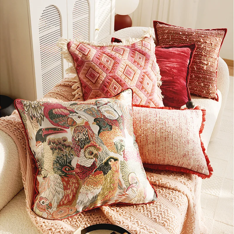 Red Series French Luxury Velet Vintage Throw Pillowcase Backrest Sofa Cushion for Home Decor Window Seat Living Room Decoration
Red Series French Luxury Velet Vintage Throw Pillowcase Backrest Sofa Cushion for Home Decor Window Seat Living Room Decoration
