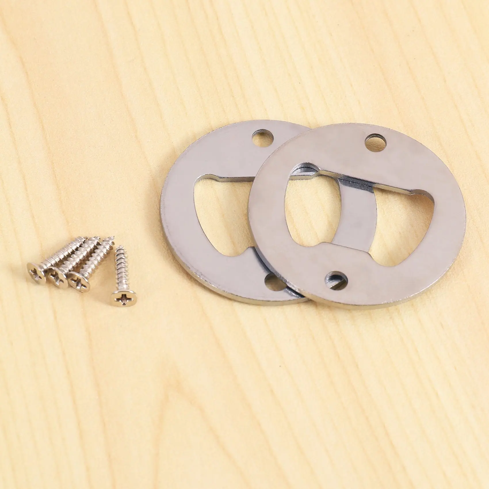 Bottle Opener Part With Countersunk Holes Round Metal Strong Polished Bottle Opener Insert Parts-AB09
Bottle Opener Part With Countersunk Holes Round Metal Strong Polished Bottle Opener Insert Parts-AB09