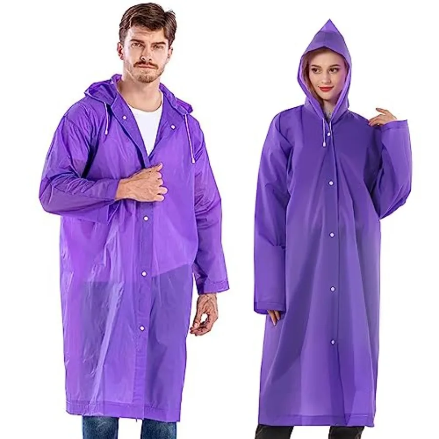 Reusable Adults Rain Ponchos, 2 Pcs EVA Portable Raincoats for Women Men with Hood for Disney Outdoor
Reusable Adults Rain Ponchos, 2 Pcs EVA Portable Raincoats for Women Men with Hood for Disney Outdoor