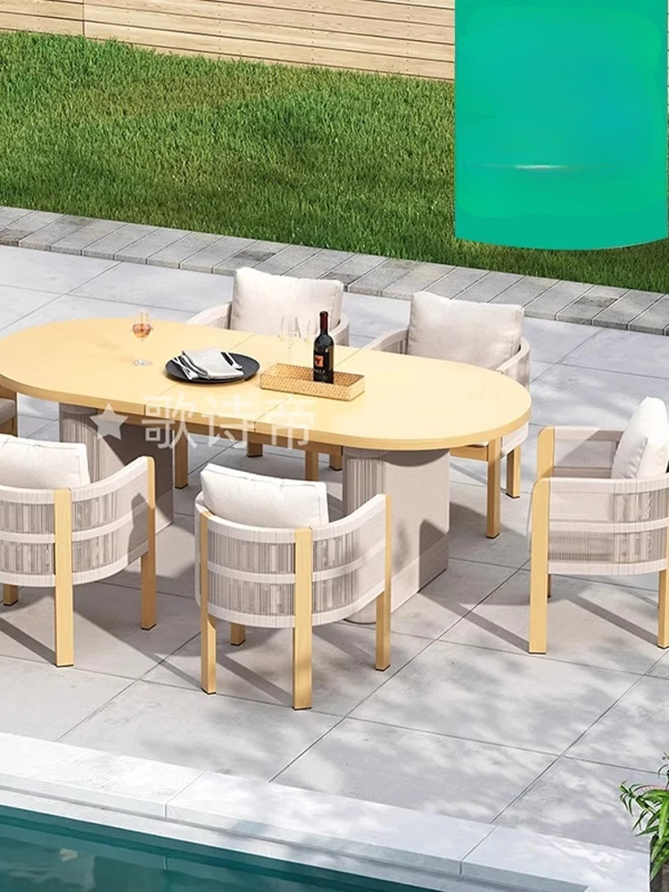 Outdoor round stretch tables and chairs courtyard terrace garden villa hotel leisure rattan furniture rain protection
Outdoor round stretch tables and chairs courtyard terrace garden villa hotel leisure rattan furniture rain protection