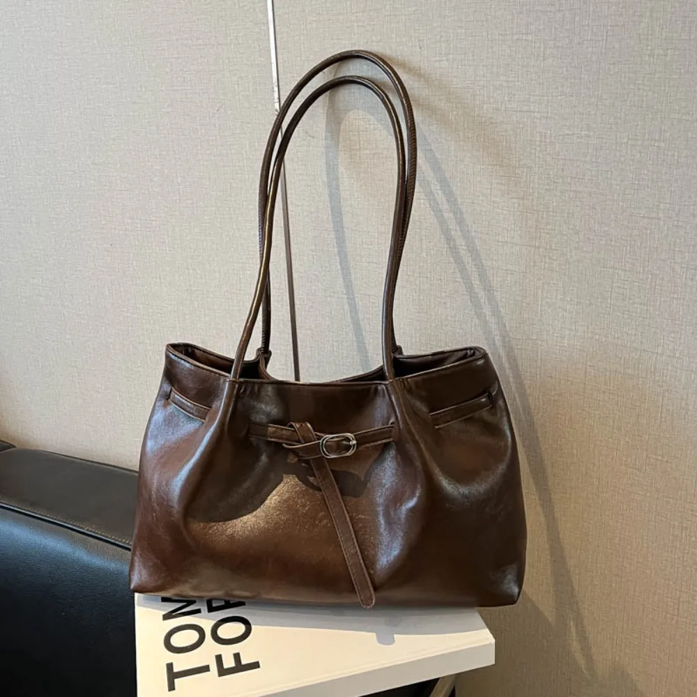 Suede/PU Leather Shoulder Bag Retro Elegant Handbag Large Capacity Solid Color Commuting Tote Bag School/Travel/Work Suede/PU Leather Shoulder Bag Retro Elegant Handbag Large Capacity Solid Color Commuting Tote Bag School/Travel/Work