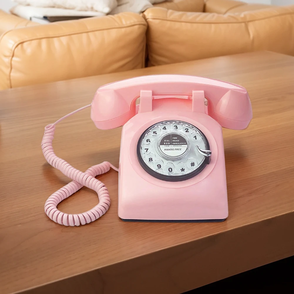 Rotary Dial Phone 1960s Retro Old Telephone Redial Button Old-Fashioned Telephone Decorative Vintage Phone for Hotel School
Rotary Dial Phone 1960s Retro Old Telephone Redial Button Old-Fashioned Telephone Decorative Vintage Phone for Hotel School