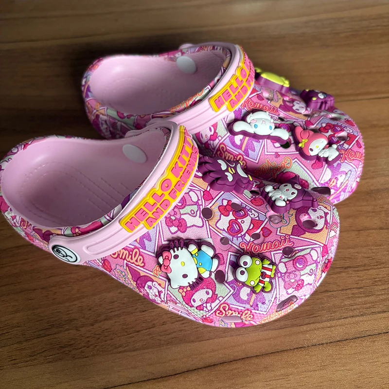 Cartoon Hello Kitty Melody Cinnamoroll Slippers Summer Cute Indoor Thick Bottom Non Slip For Hole Shoes Home Sandals Girl Gift
Cartoon Hello Kitty Melody Cinnamoroll Slippers Summer Cute Indoor Thick Bottom Non Slip For Hole Shoes Home Sandals Girl Gift