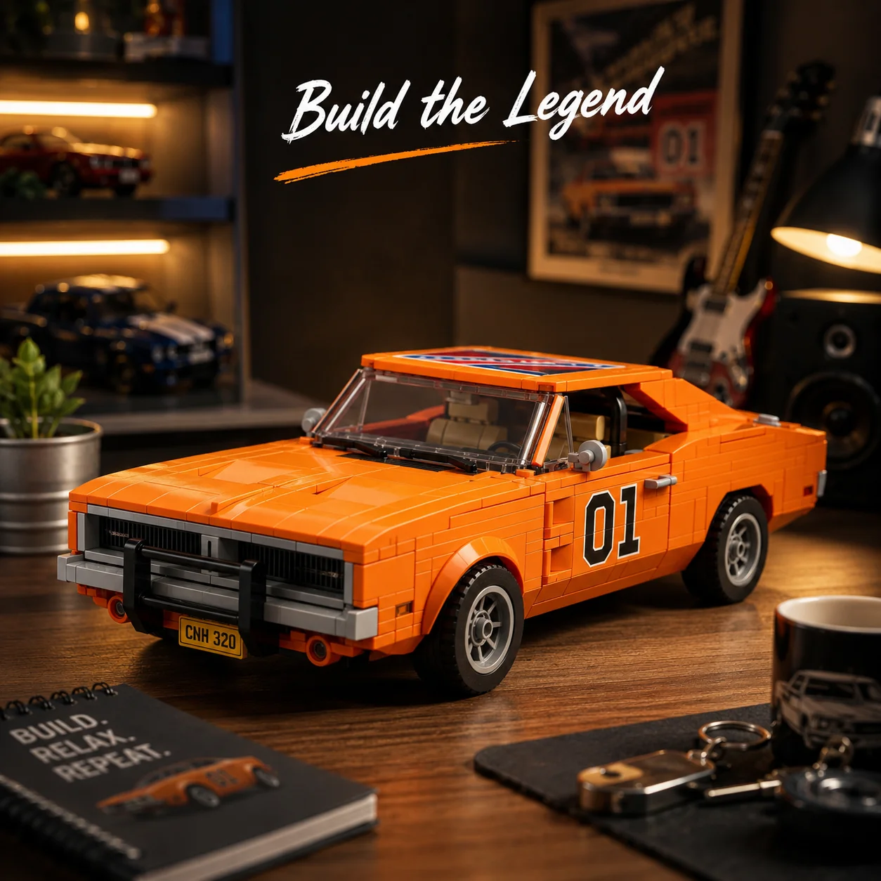 Classic American Muscle Car Building Blocks MOC Movie Prop Collectible Hazard 47th Anniversary Adult Gift
Classic American Muscle Car Building Blocks MOC Movie Prop Collectible Hazard 47th Anniversary Adult Gift