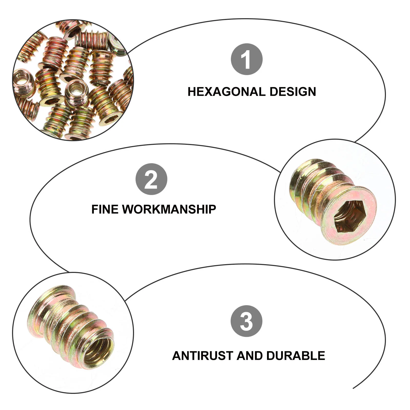 100Pcs Threaded Inserts M6x15 Embedment Nuts for Wood Furniture Heavy Duty Wood Bolt Fastener Connector for Plywood Mdf
100Pcs Threaded Inserts M6x15 Embedment Nuts for Wood Furniture Heavy Duty Wood Bolt Fastener Connector for Plywood Mdf