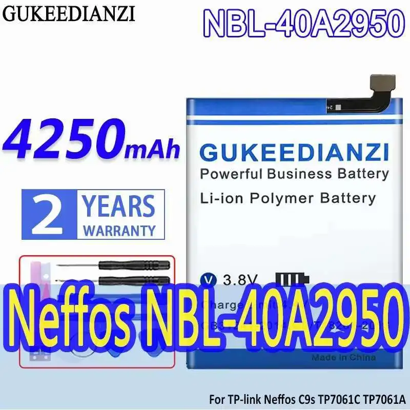 Nbl-40A2950 4250 мАч аккумулятор мобильного телефона большой емкости для TP-Link Neffos C9s TP7061C TP7061A
Nbl-40A2950 4250 мАч аккумулятор мобильного телефона большой емкости для TP-Link Neffos C9s TP7061C TP7061A