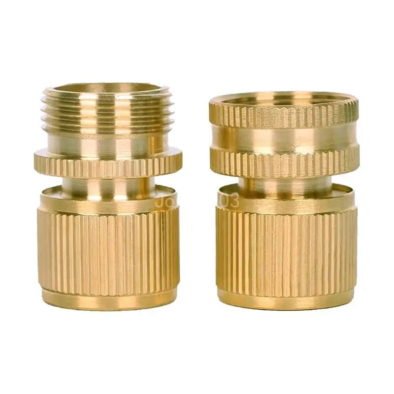 Q6PE 2Pcs Garden Yard 3/4" Brass Quick Connector Garden Tap Adapter Thread Nipple for Car Washing Accessory
Q6PE 2Pcs Garden Yard 3/4" Brass Quick Connector Garden Tap Adapter Thread Nipple for Car Washing Accessory
