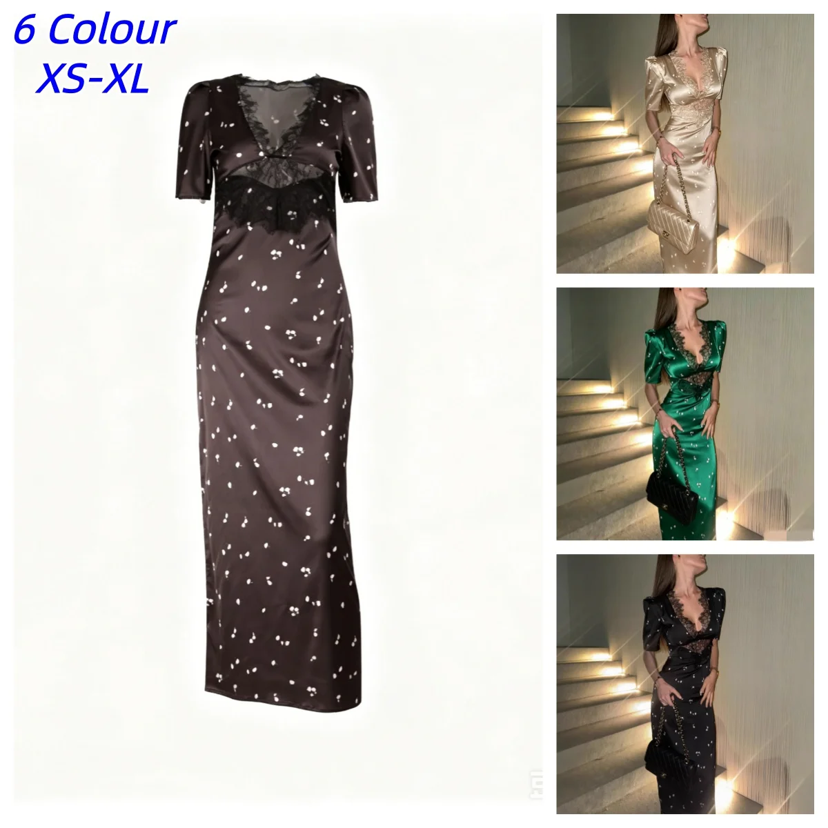 Lace Patchwork Retro Printed Maxi Dresses For Women Fashion Sexy Streetwear Short Sleeves Slim Hollow Out Long Vintage Dresses
Lace Patchwork Retro Printed Maxi Dresses For Women Fashion Sexy Streetwear Short Sleeves Slim Hollow Out Long Vintage Dresses
