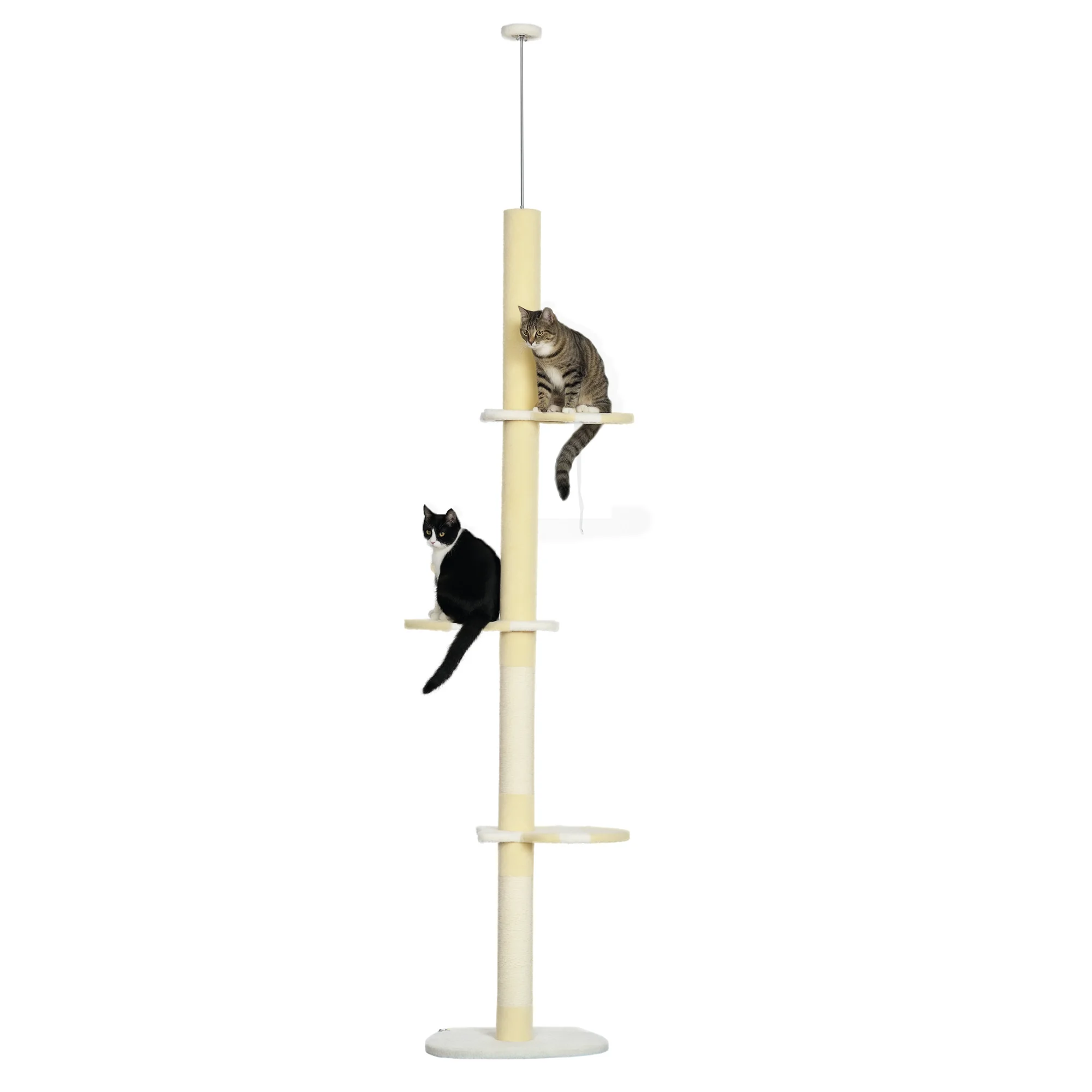 4-Tier Floor to Ceiling Cat Tree Height Adjustable 87 -103 Inch
4-Tier Floor to Ceiling Cat Tree Height Adjustable 87 -103 Inch