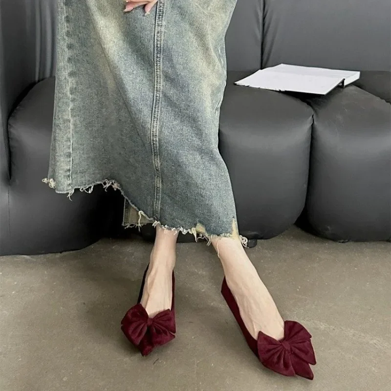 Shoes Female 2025 Slip on Women's High Heels Fashion Dress Pumps Women Bow Tie Pointed Toe Thin Heels Solid Shoes Women Zapatos
Shoes Female 2025 Slip on Women's High Heels Fashion Dress Pumps Women Bow Tie Pointed Toe Thin Heels Solid Shoes Women Zapatos