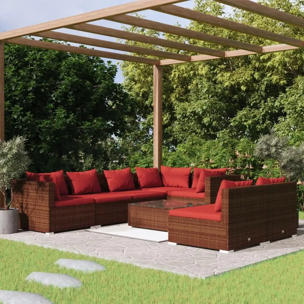 Cozy Garden Lounge Set in Brown and Cinnamon Red Outdoor Furniture Relaxing Chairs and Table for Patio
Cozy Garden Lounge Set in Brown and Cinnamon Red Outdoor Furniture Relaxing Chairs and Table for Patio