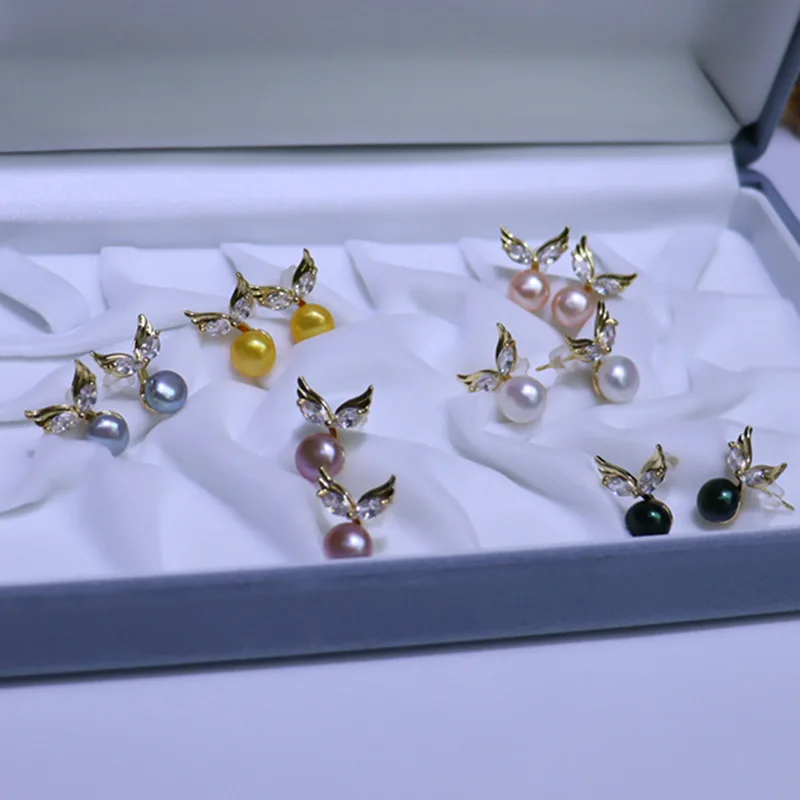 Freshwater Pearl Stud Earrings Wholesale - Women's Fashionable and Versatile Jewelry Elegant and Exquisite Angel Wing Earrings
Freshwater Pearl Stud Earrings Wholesale - Women's Fashionable and Versatile Jewelry Elegant and Exquisite Angel Wing Earrings