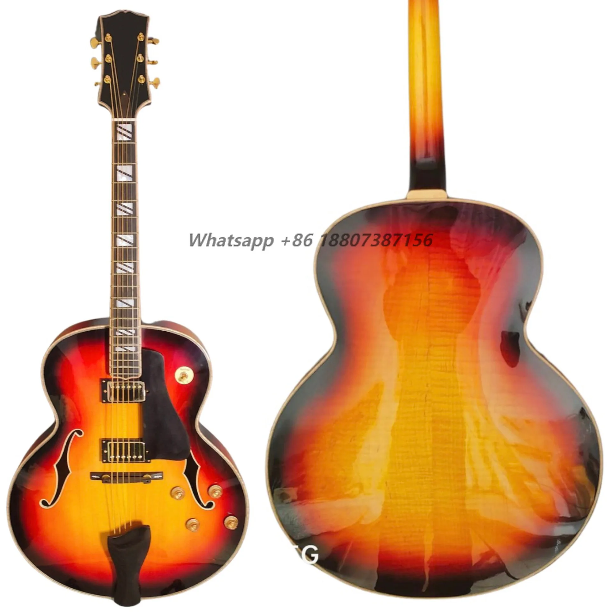 Acoustic Hollow Guitar Handcrafted Solid Maple Wood Jazz Guitar Instruments Musical
Acoustic Hollow Guitar Handcrafted Solid Maple Wood Jazz Guitar Instruments Musical