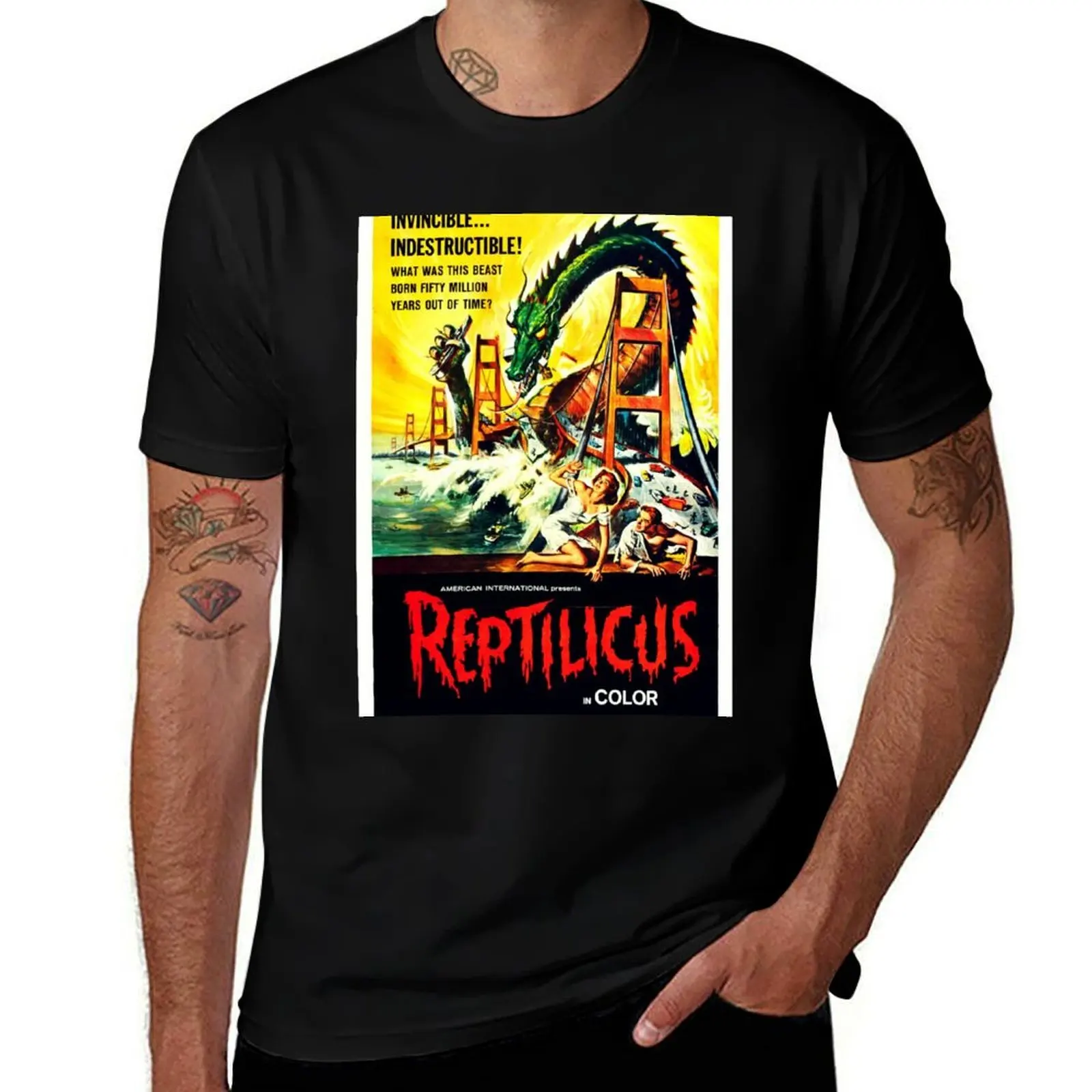 Reptilicus (1961) - футболка Classic Film, мужская футболка с рисунком, футболки с принтами, футболка
Reptilicus (1961) - футболка Classic Film, мужская футболка с рисунком, футболки с принтами, футболка