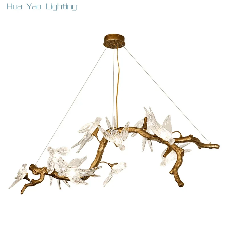 Art Design Copper Chandelier Modern Bird Light Living Decoration Led Hanging Dining Room Fixtures Villa Lights AC110V 220V
Art Design Copper Chandelier Modern Bird Light Living Decoration Led Hanging Dining Room Fixtures Villa Lights AC110V 220V
