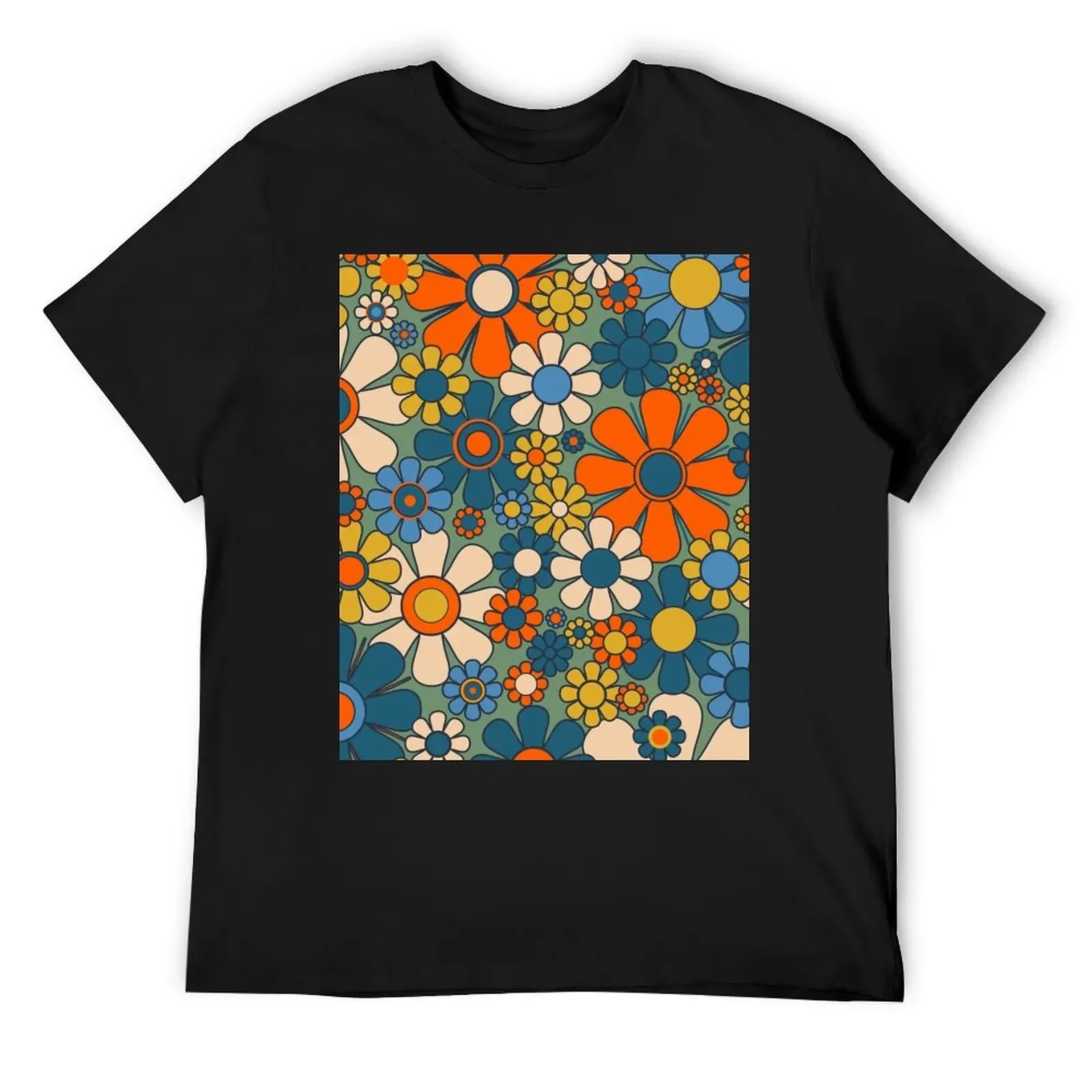 Retro Garden Flowers Groovy Multicolor 60s 70s Floral Pattern Green Blue Orange Mustard T-Shirt
Retro Garden Flowers Groovy Multicolor 60s 70s Floral Pattern Green Blue Orange Mustard T-Shirt