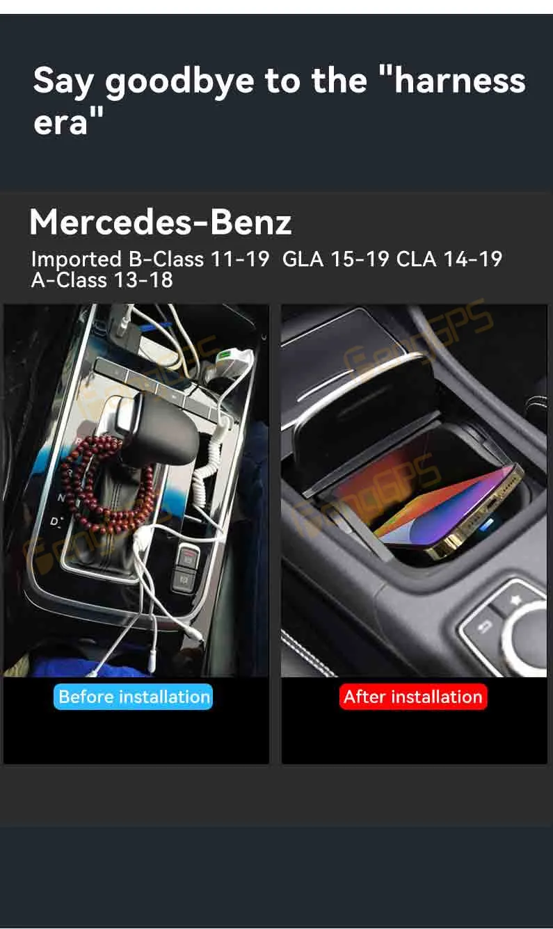 For Mercedes Benz W176 C156 C177 GLA 2014-2018 CLA 200 2015 Car Wireless Charger Accessories Center Console Phone Panel Charger
For Mercedes Benz W176 C156 C177 GLA 2014-2018 CLA 200 2015 Car Wireless Charger Accessories Center Console Phone Panel Charger