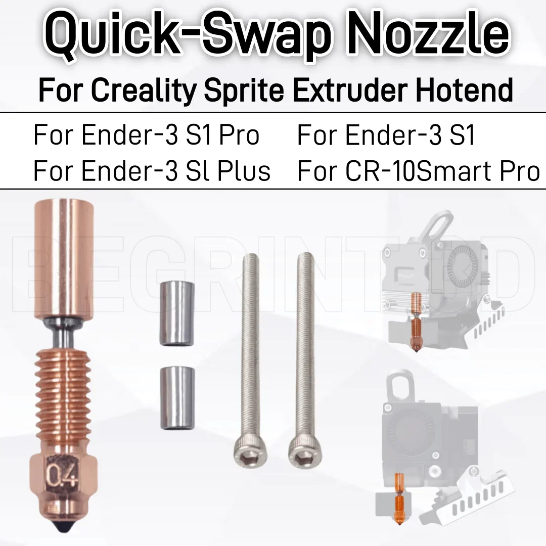 For Creality Ender 3 S1 Series Upgrade Quick-Swap Nozzle Copper Titanium For Sprite Extruder Ender-3 S1 Series/CR-10 Smart Pro
For Creality Ender 3 S1 Series Upgrade Quick-Swap Nozzle Copper Titanium For Sprite Extruder Ender-3 S1 Series/CR-10 Smart Pro