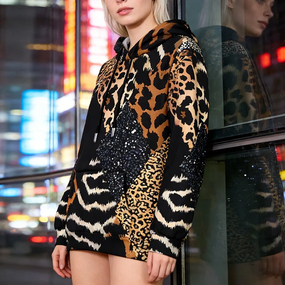 Safari Leopard & Zebra Print Long Sleeve Hoodie for Women Camo Geometric Oversized Pullover Unique Vacation & Travel Outfit
Safari Leopard & Zebra Print Long Sleeve Hoodie for Women Camo Geometric Oversized Pullover Unique Vacation & Travel Outfit