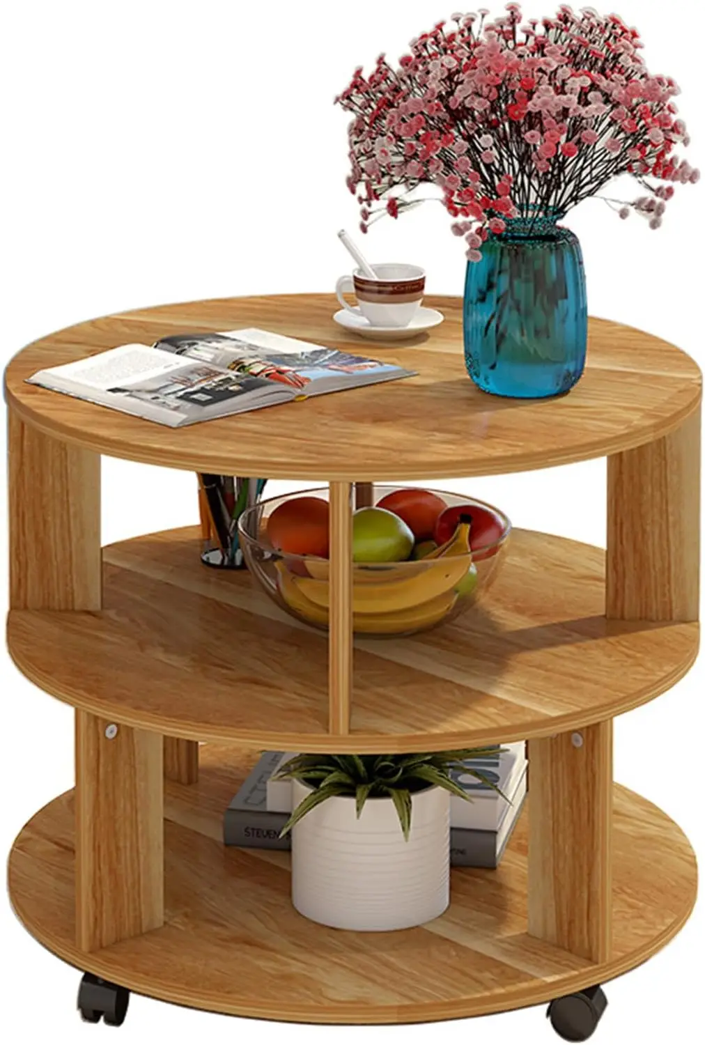 Coffee Table with Wheels,360 Round Coffee Table with 2-Tier Storage Shelf,Easy Assembly,Cocktail Table for Home Office
Coffee Table with Wheels,360 Round Coffee Table with 2-Tier Storage Shelf,Easy Assembly,Cocktail Table for Home Office