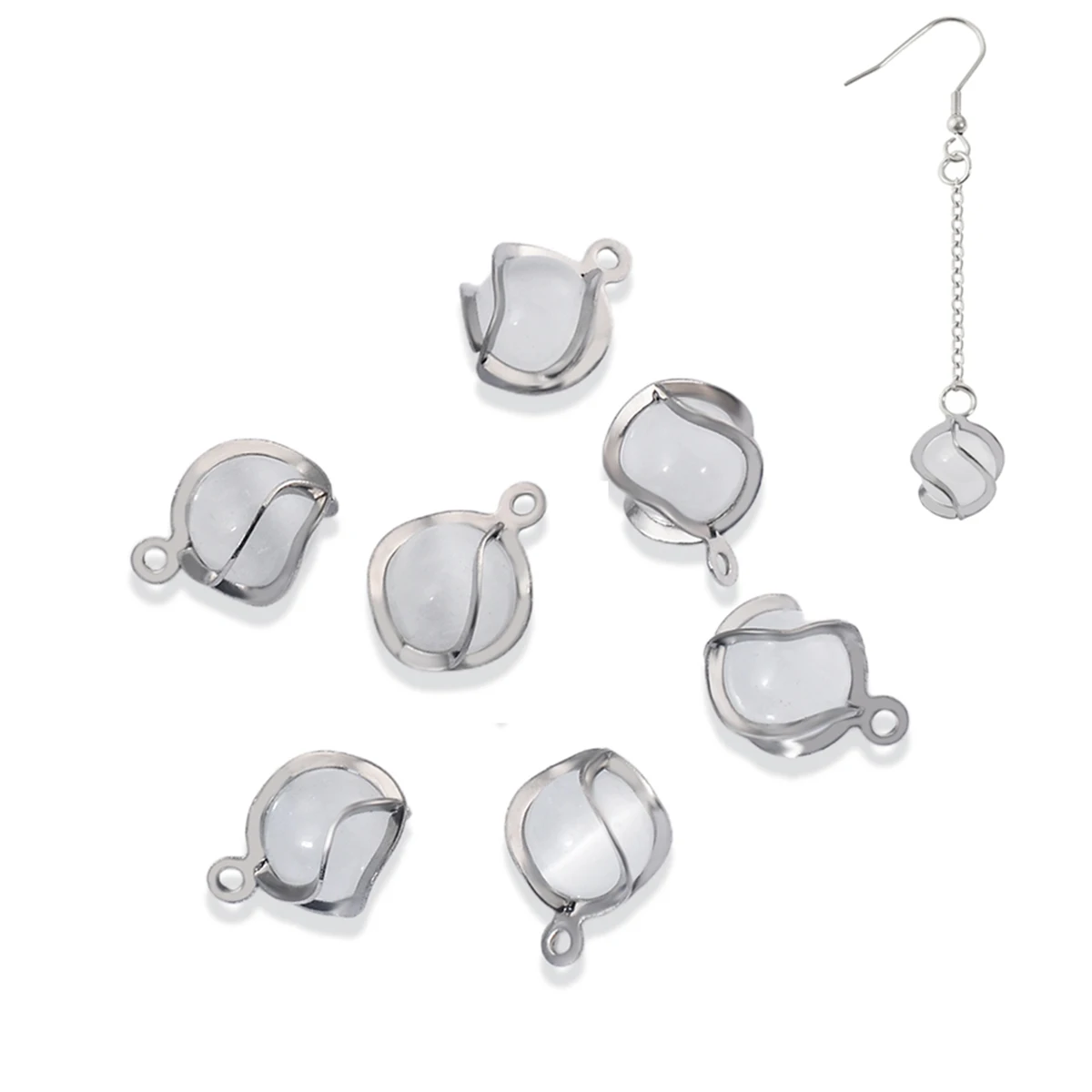 10Pcs/Lot Stainless Steel Cat's Eye Round Charm Pendant DIY Earrings Necklace Bracelet Jewelry Making Accessories Wholesale
10Pcs/Lot Stainless Steel Cat's Eye Round Charm Pendant DIY Earrings Necklace Bracelet Jewelry Making Accessories Wholesale