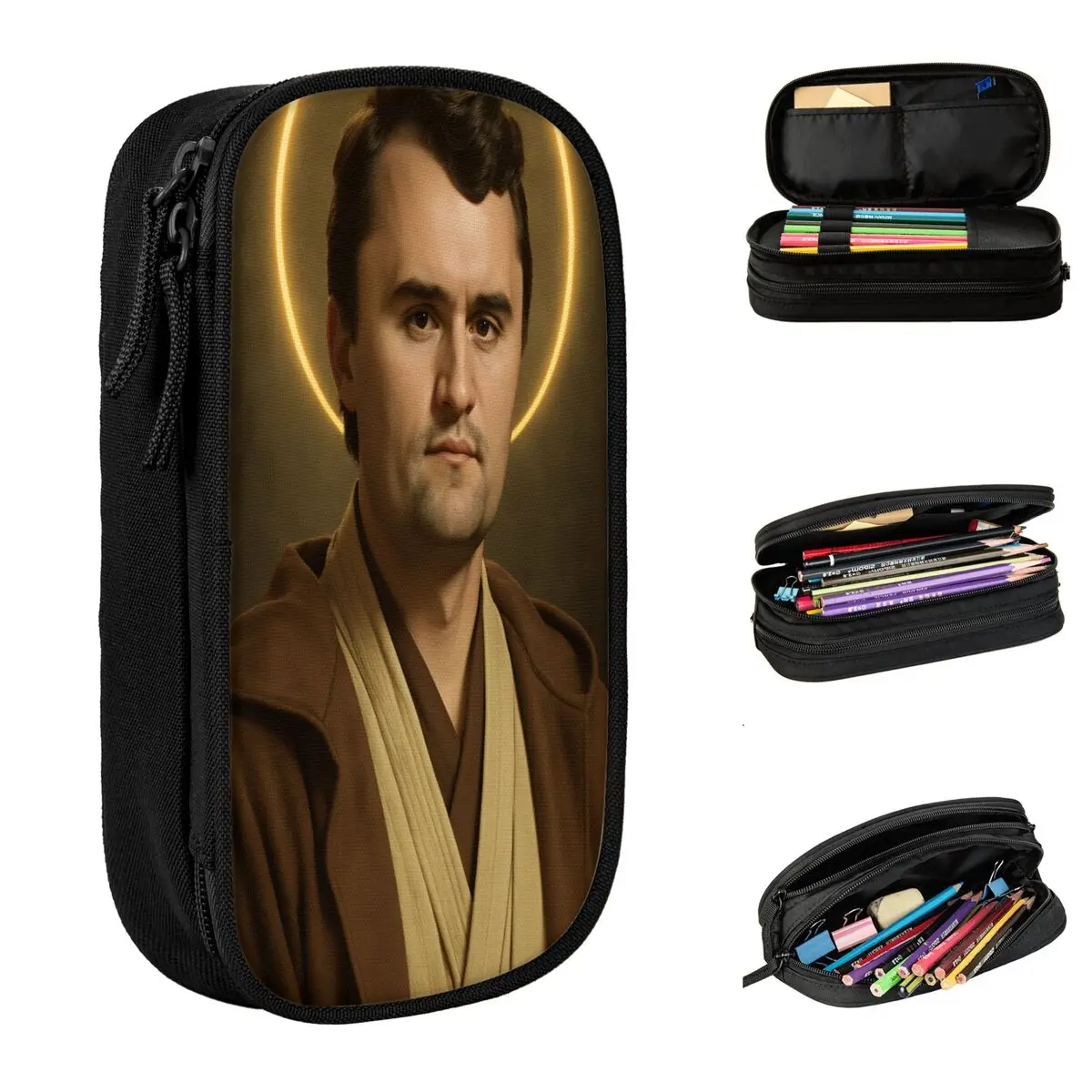 C-Charlie K-kirk Pencil Case Canvas Pen Box Boy Girl Kawaii University School Pencil Cases Stationery
C-Charlie K-kirk Pencil Case Canvas Pen Box Boy Girl Kawaii University School Pencil Cases Stationery