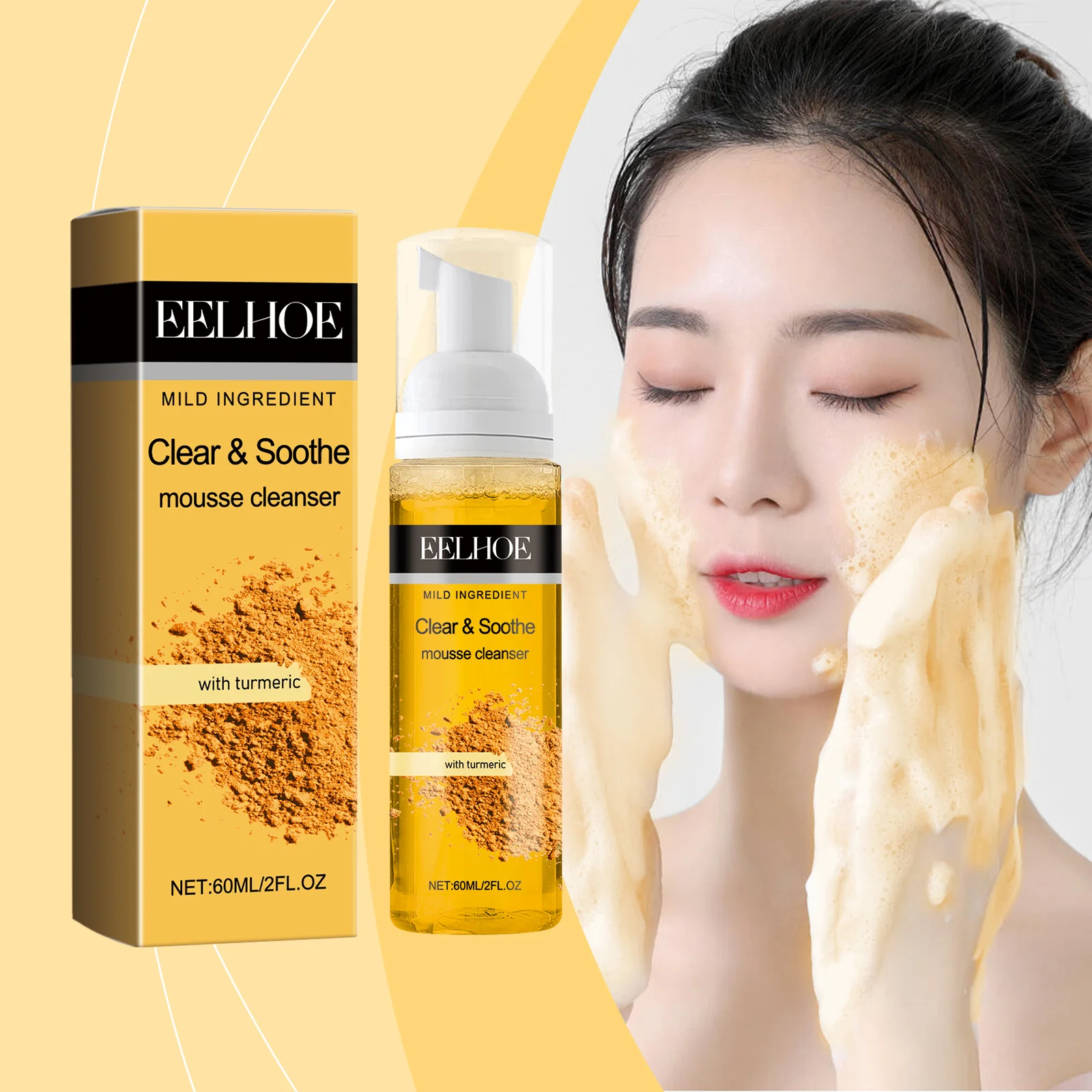 Turmeric Cleanser Oil Control Blackhead Remover Skin Cleansing Brightening Rejuvenating Cleanser Facial Skin Care Products
Turmeric Cleanser Oil Control Blackhead Remover Skin Cleansing Brightening Rejuvenating Cleanser Facial Skin Care Products