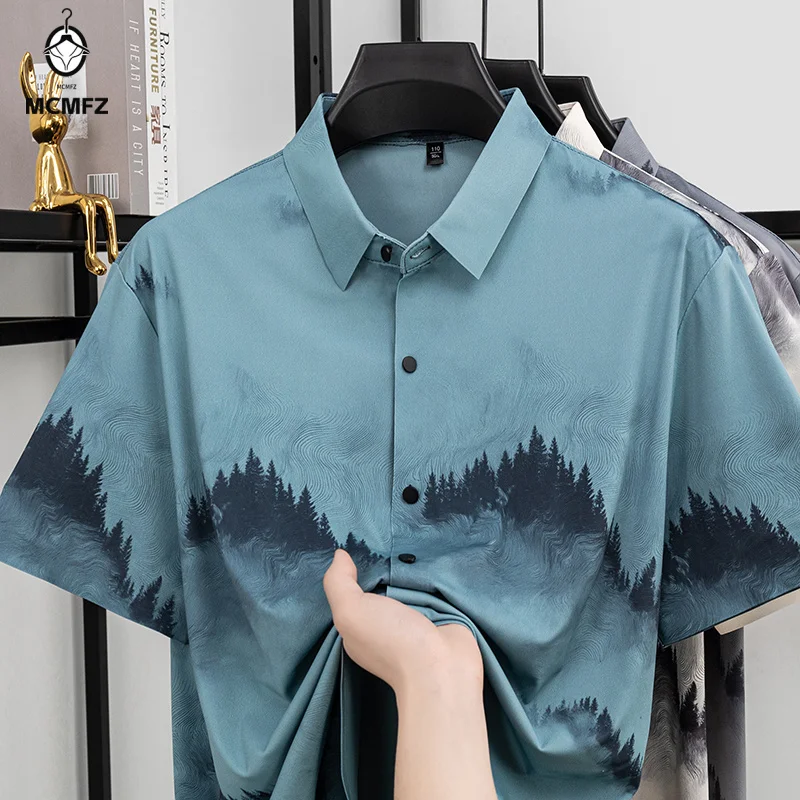 Mens Nature Print Short Sleeve Shirt Regular Fit Casual Button Down Lapel Collar Comfortable Fabric For All Seasons Wear
Mens Nature Print Short Sleeve Shirt Regular Fit Casual Button Down Lapel Collar Comfortable Fabric For All Seasons Wear