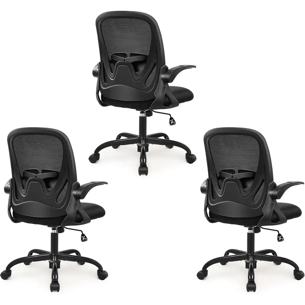 Ergonomic Mesh Desk Chair with Adjustable Armrests, Lumbar Support, and Height for Comfortable Swivel Seating (Black)
Ergonomic Mesh Desk Chair with Adjustable Armrests, Lumbar Support, and Height for Comfortable Swivel Seating (Black)