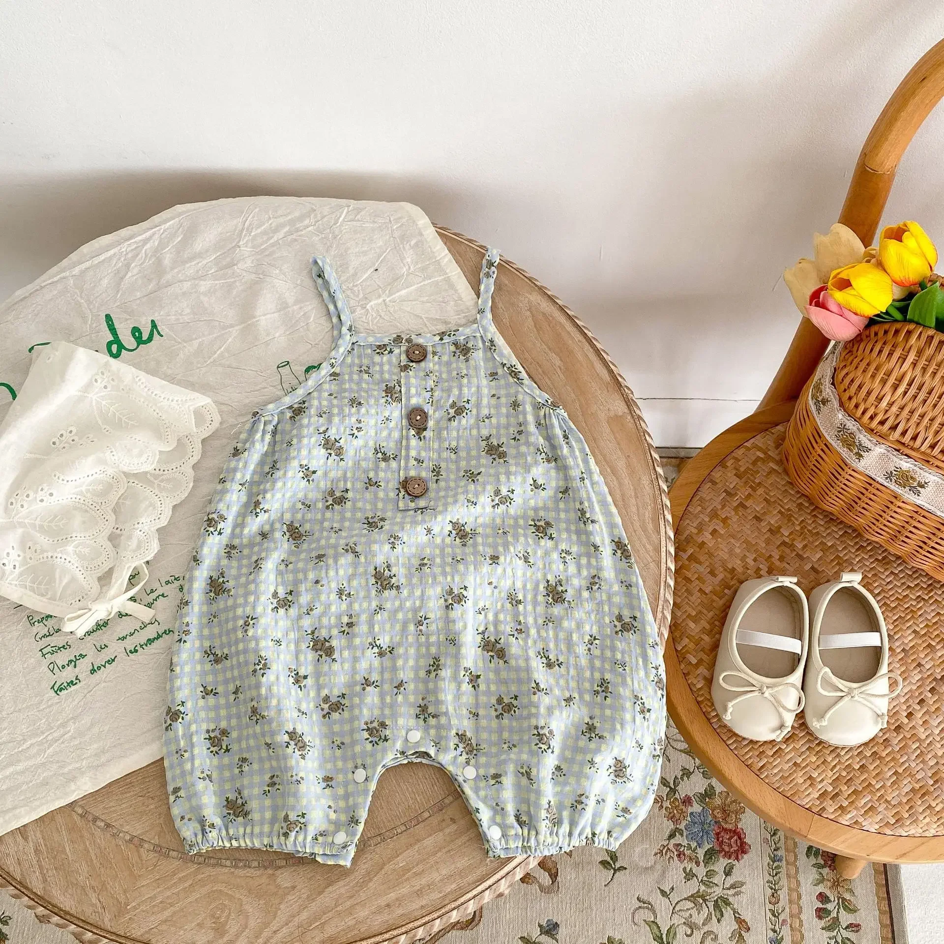 Summer New Baby Girl Rompers Personalized Checkered Printed Strap Pants Flower Workwear Pants Jumpsuit newborn clothes
Summer New Baby Girl Rompers Personalized Checkered Printed Strap Pants Flower Workwear Pants Jumpsuit newborn clothes