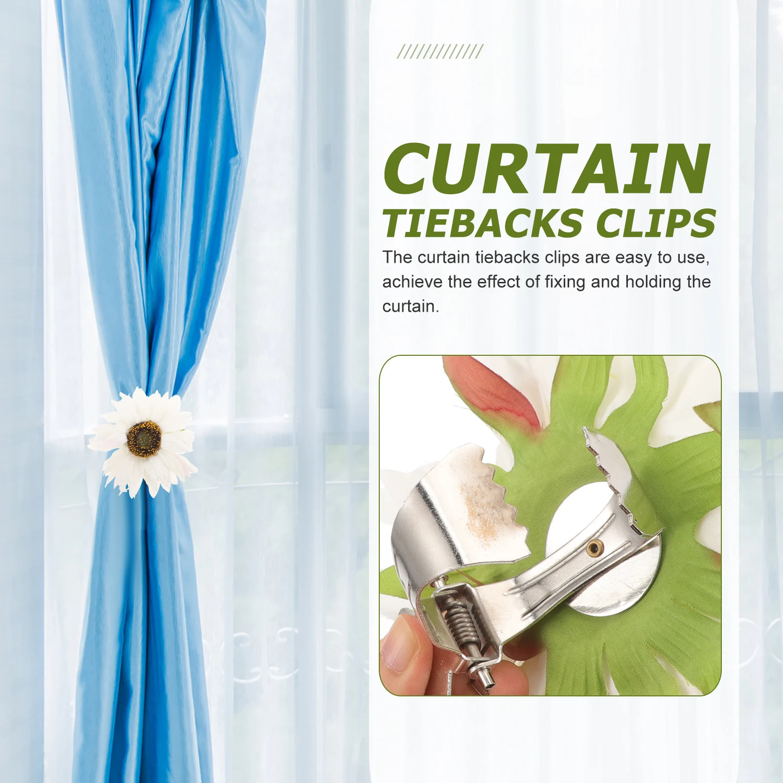 2pcs Sunflower Curtain Tiebacks Decorative Vintage Clips Holders for Drapes Banquet Home Decoration Metal Cloth Clamp Rope
2pcs Sunflower Curtain Tiebacks Decorative Vintage Clips Holders for Drapes Banquet Home Decoration Metal Cloth Clamp Rope