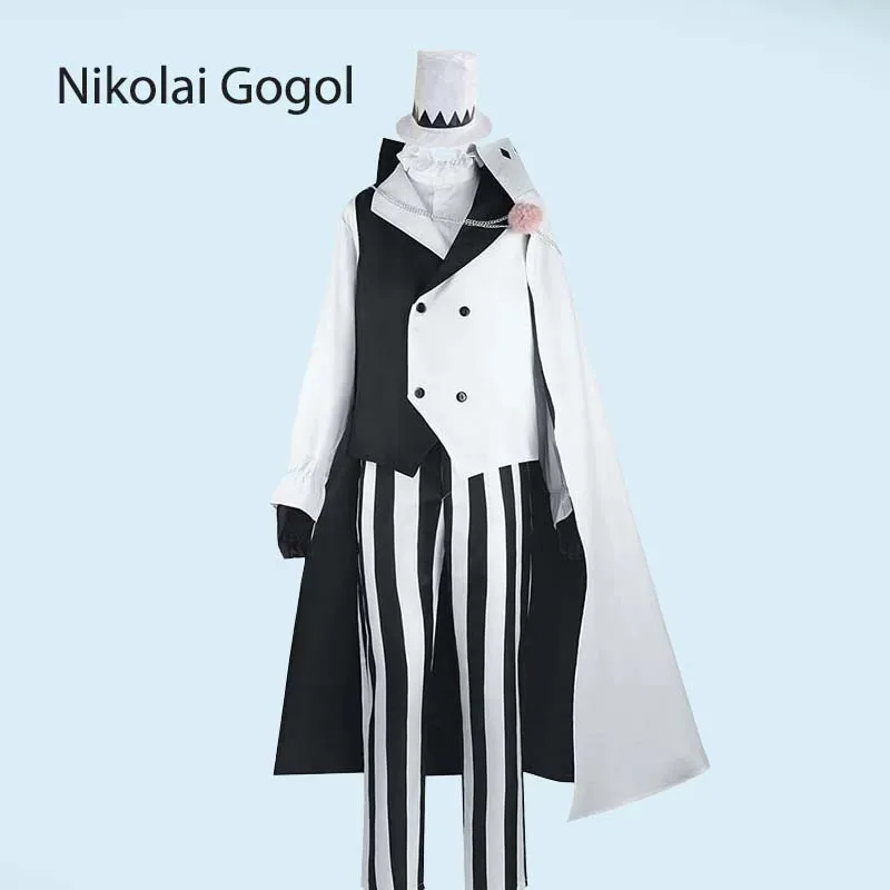 Anime BSD Nikolai Cosplay Outfits with Hat Eyesmask Gloves for Halloween Nikolai Gogol Cosplay Costume
Anime BSD Nikolai Cosplay Outfits with Hat Eyesmask Gloves for Halloween Nikolai Gogol Cosplay Costume