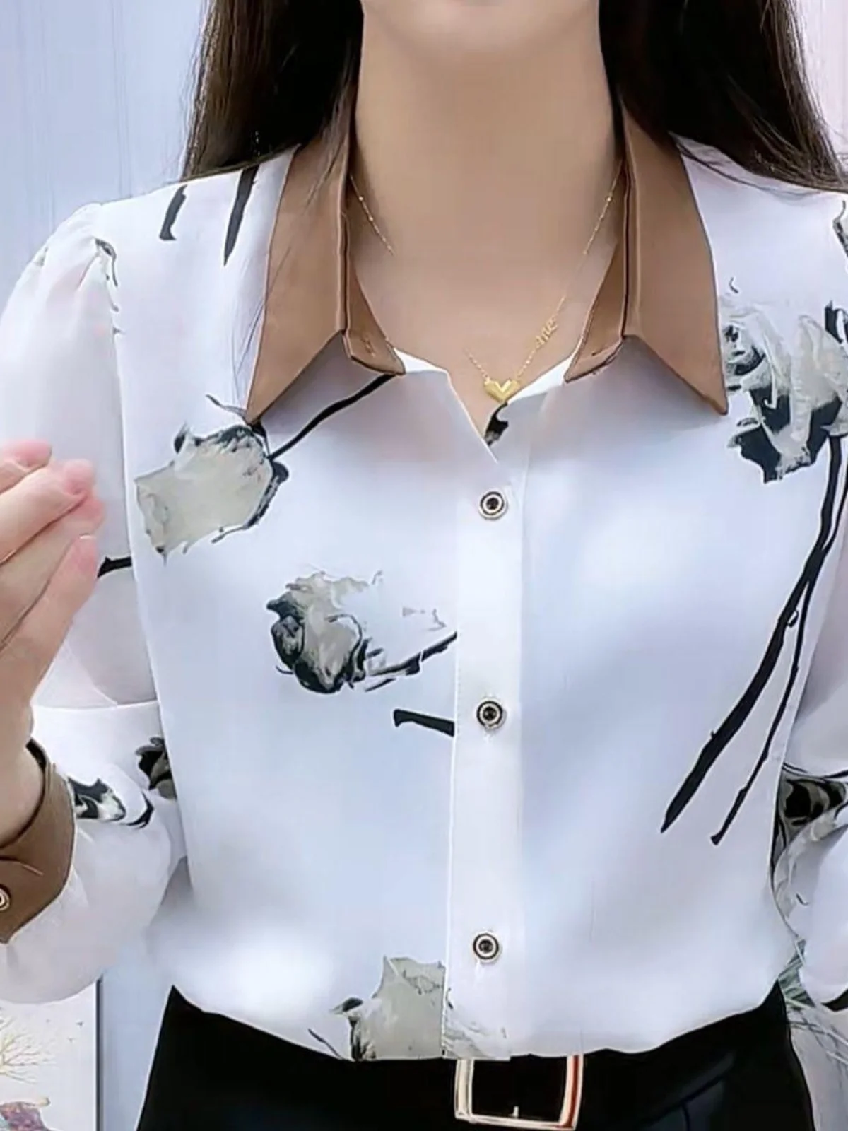 Retro Chinese Style Printed Shirt Multi-Button Slimming Cover-Up Fashionable Outerwear Casual Loose Fit Long Sleeve Neck
Retro Chinese Style Printed Shirt Multi-Button Slimming Cover-Up Fashionable Outerwear Casual Loose Fit Long Sleeve Neck