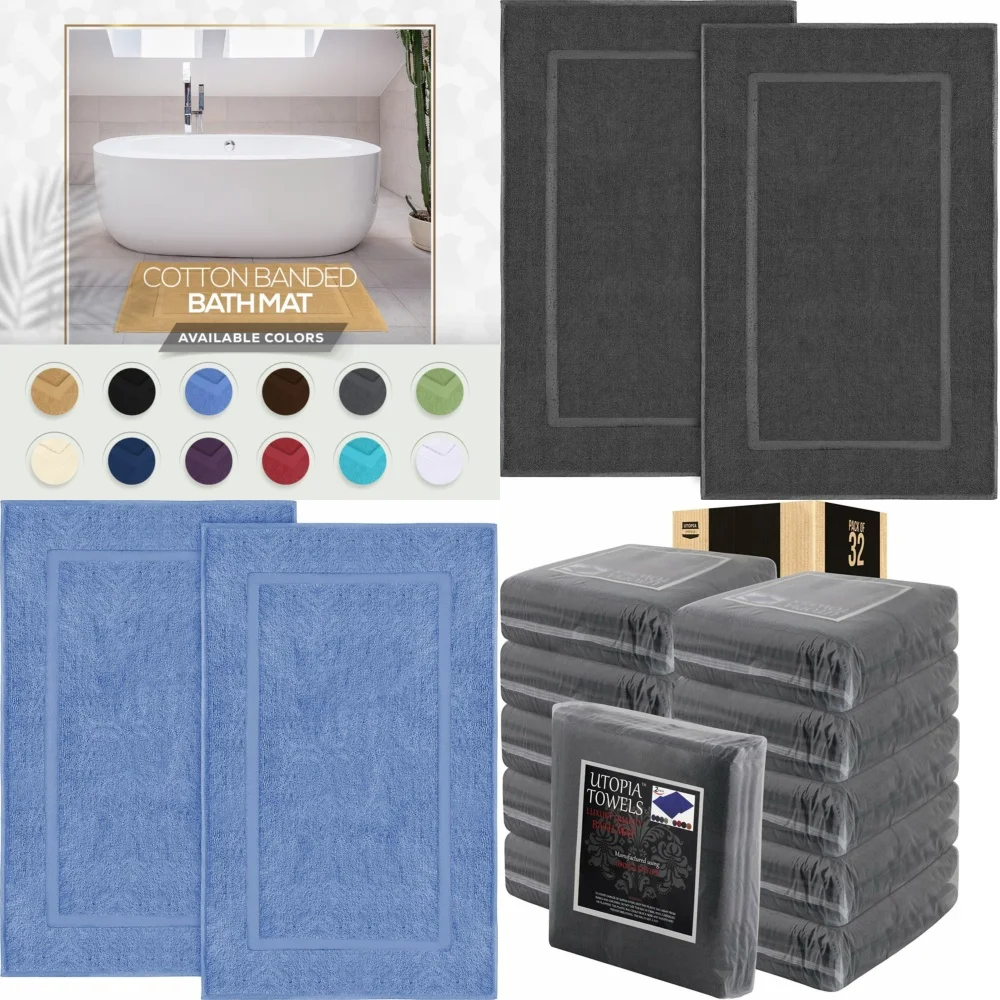 2 Pack Cotton Bath Mat 985 GSM Extra Thick Soft Absorbent Shower Rug Washable Non Slip Bathroom Mats for Tub 21x34
2 Pack Cotton Bath Mat 985 GSM Extra Thick Soft Absorbent Shower Rug Washable Non Slip Bathroom Mats for Tub 21x34