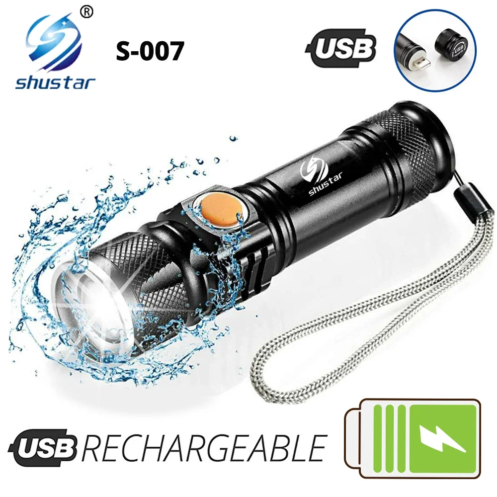 Powerful Flashlight With Tail USB Charging Zoomable waterproof Torch Portable light 3 Lighting modes Built-in battery Radio fm
Powerful Flashlight With Tail USB Charging Zoomable waterproof Torch Portable light 3 Lighting modes Built-in battery Radio fm