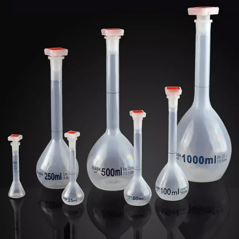 Flat Mouth Plastic Volumetric Flask Reagent Bottle Lab PP Container Bottle White Flask with Plug Long Neck Bottle 25-1000ml
Flat Mouth Plastic Volumetric Flask Reagent Bottle Lab PP Container Bottle White Flask with Plug Long Neck Bottle 25-1000ml