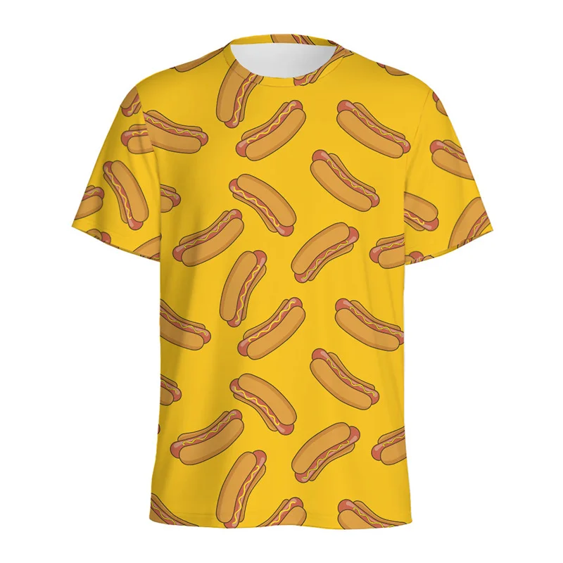 French Fries Hot Dog Pattern T-shirt Men Cartoon 3D Printed Cola Hamburger Tee Shirt Round Neck Short Sleeves Loose T Shirts
French Fries Hot Dog Pattern T-shirt Men Cartoon 3D Printed Cola Hamburger Tee Shirt Round Neck Short Sleeves Loose T Shirts