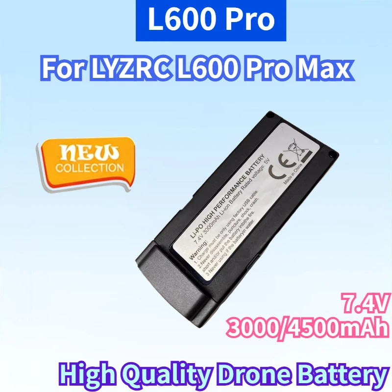 New L600 Pro 7.4V 3000/4500mAh Drone Battery Properller Battery for LYZRC L600 Pro Max High Quality Drone Rechargeable Battery
New L600 Pro 7.4V 3000/4500mAh Drone Battery Properller Battery for LYZRC L600 Pro Max High Quality Drone Rechargeable Battery