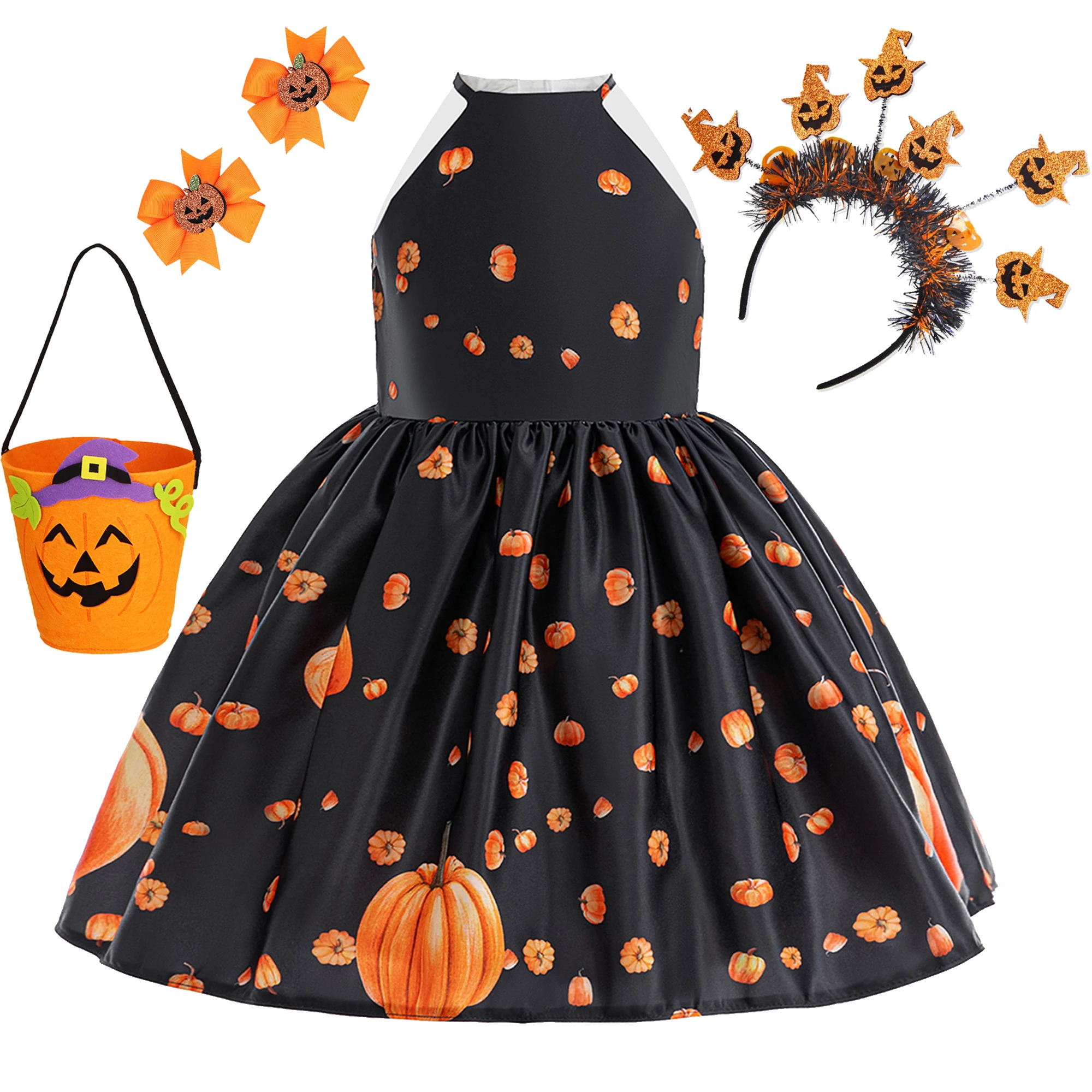 Halloween Pumpkin Baby Girls Party Dress Sets Carnival Cosplay Costume Birthday Wedding Princess Dresses Girl Christmas Clothing
Halloween Pumpkin Baby Girls Party Dress Sets Carnival Cosplay Costume Birthday Wedding Princess Dresses Girl Christmas Clothing