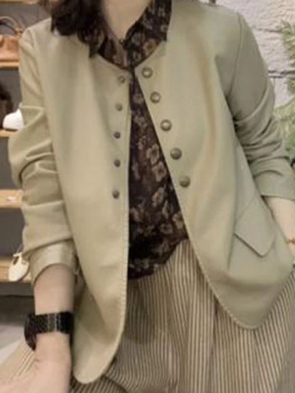 Unique Loose Casual Women's Leather Jaet Spring 2025 Faionable Slimming Outerwear Top Button Decorated Commute Sle
Unique Loose Casual Women's Leather Jaet Spring 2025 Faionable Slimming Outerwear Top Button Decorated Commute Sle