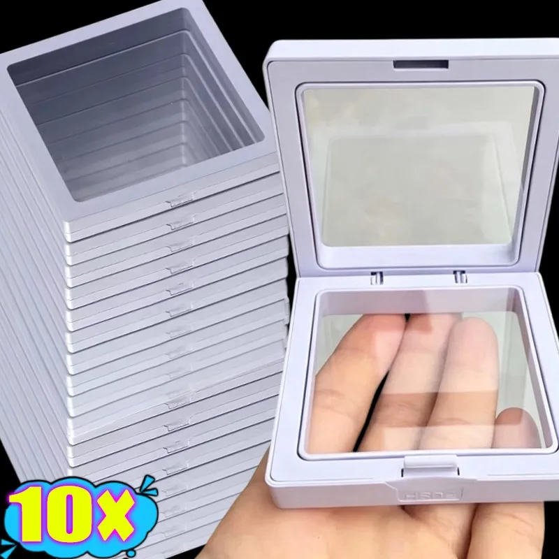 1/10Pcs 3D Transparent PE Jewelry Storage Box Ring Necklace Bracelet Organized Square Frame Storage Jewelry Display Holder
1/10Pcs 3D Transparent PE Jewelry Storage Box Ring Necklace Bracelet Organized Square Frame Storage Jewelry Display Holder