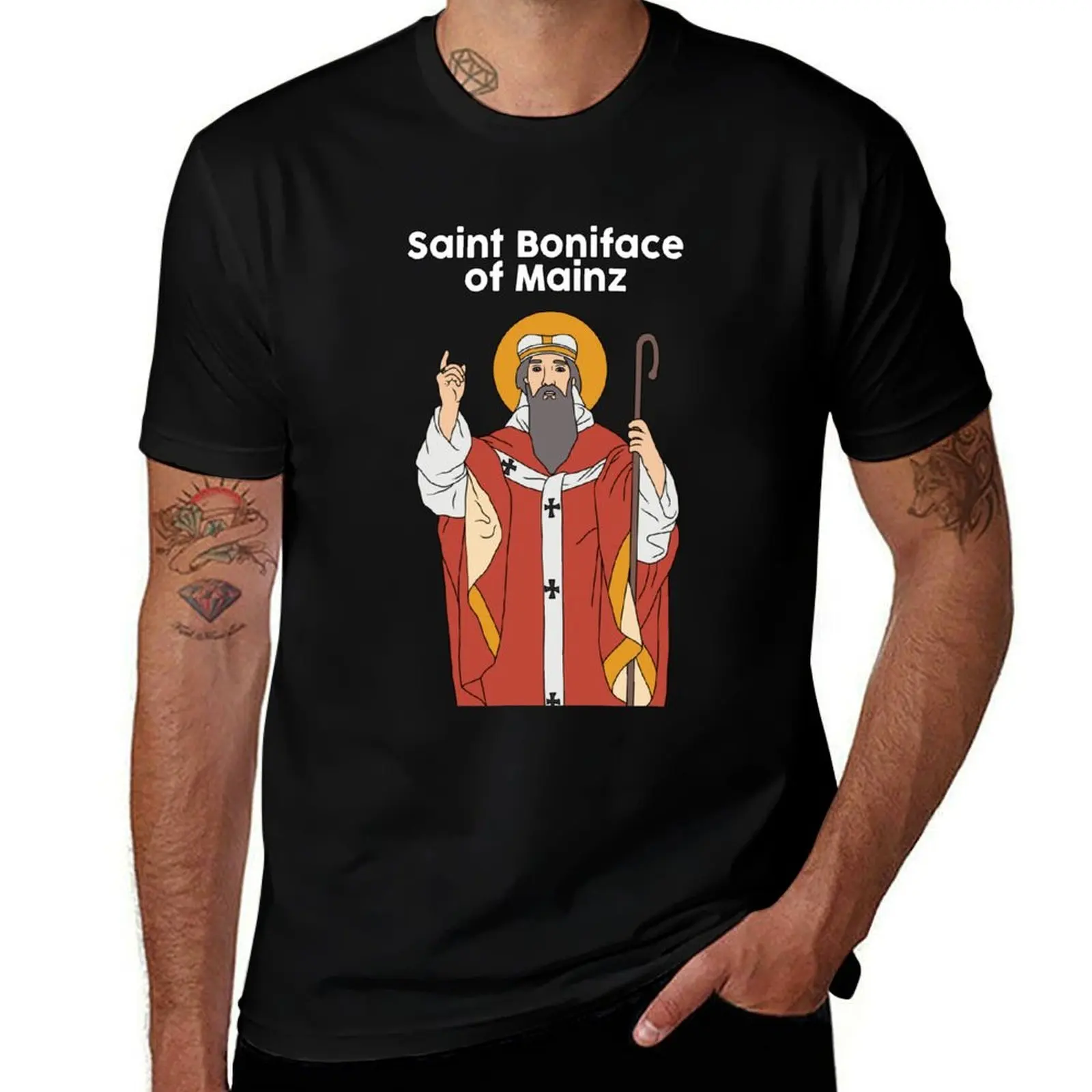 Saint Boniface of Mainz T-Shirt oversized graphic tee anime clothes essential t shirt anime tshirt big and tall t shirts for men
Saint Boniface of Mainz T-Shirt oversized graphic tee anime clothes essential t shirt anime tshirt big and tall t shirts for men