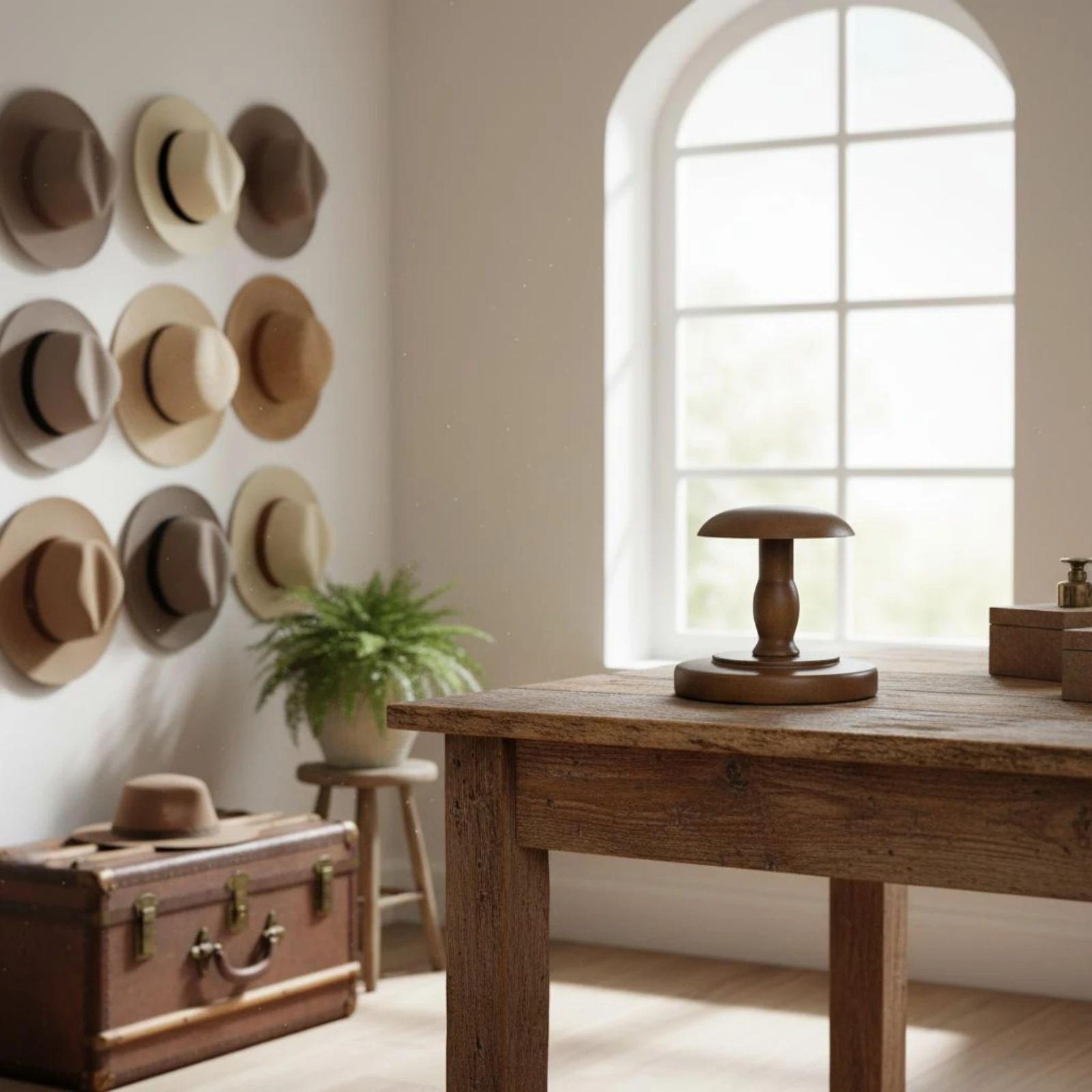 Wooden Hat Stand Antique Brown Hat Display Stand Storage Furniture Stable Base Turnt Post for Home
Wooden Hat Stand Antique Brown Hat Display Stand Storage Furniture Stable Base Turnt Post for Home