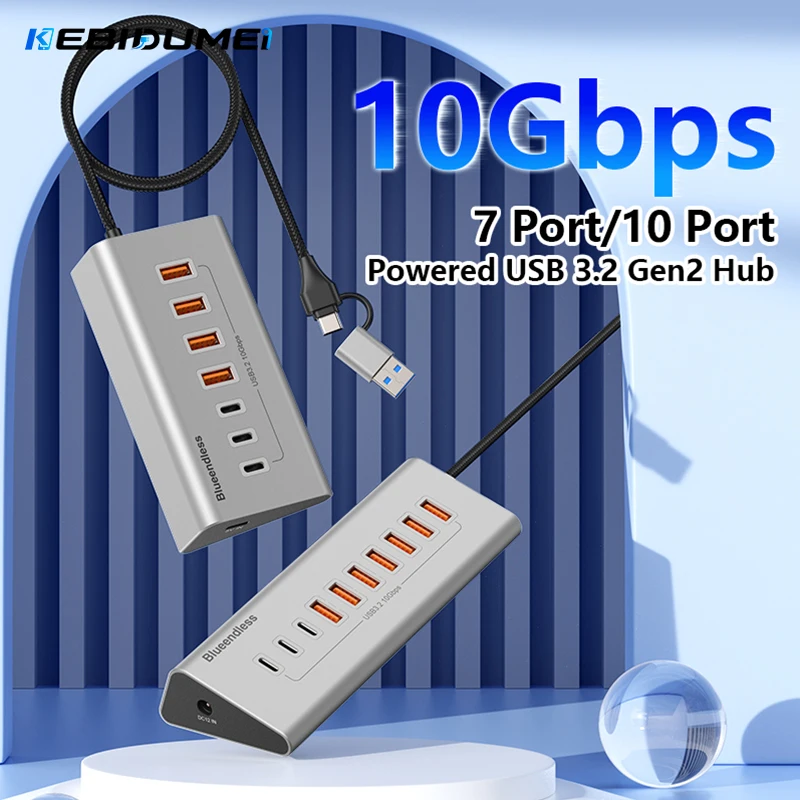 KEBIDUMEI Multi USB 3.2 Docking Station 9 in 1 Hub 10Gbps Type C Splitter Aluminum Alloy Adapter With SD/TF Card Reader For PC
KEBIDUMEI Multi USB 3.2 Docking Station 9 in 1 Hub 10Gbps Type C Splitter Aluminum Alloy Adapter With SD/TF Card Reader For PC