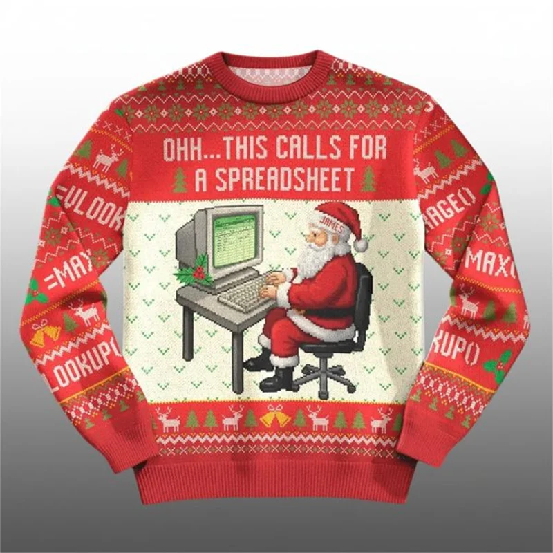 Christmas Ugly Sweater Ohh This Calls For A Spreadsheet Excel Christmas Elements Fun And Creative Winter Round Neck Sweater
Christmas Ugly Sweater Ohh This Calls For A Spreadsheet Excel Christmas Elements Fun And Creative Winter Round Neck Sweater