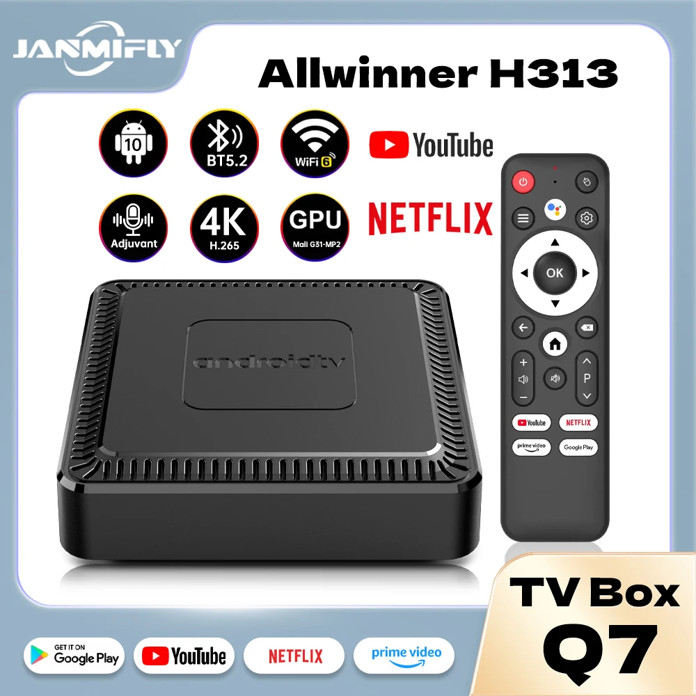 Q7 Android TV Box Voice Remote Control 4K Wifi 6 Ultra HD Smart Electronic Dual Band Home Player Full Netcom Decoder Compatible
Q7 Android TV Box Voice Remote Control 4K Wifi 6 Ultra HD Smart Electronic Dual Band Home Player Full Netcom Decoder Compatible