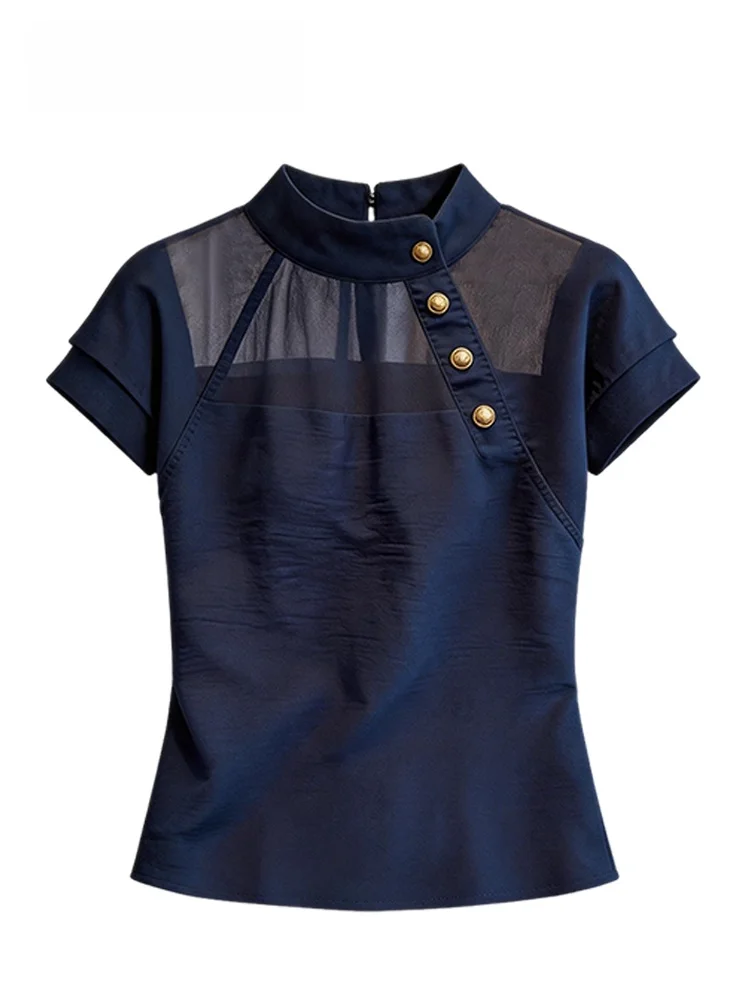 Fashionable Short Sleeve Shirt for plus Size Women Summer New Style Versatile Breathable Polyester Fiber round Neck Mid-Length
Fashionable Short Sleeve Shirt for plus Size Women Summer New Style Versatile Breathable Polyester Fiber round Neck Mid-Length