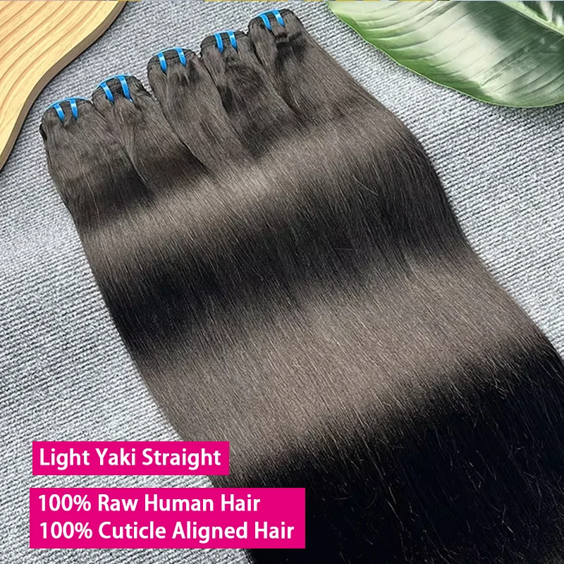 18A Grade Raw Light Yaki Straight Bundles Unprocessed Vietnamese 100% Human Hair Weave Extensions Natural Color #1B Double Weft
18A Grade Raw Light Yaki Straight Bundles Unprocessed Vietnamese 100% Human Hair Weave Extensions Natural Color #1B Double Weft