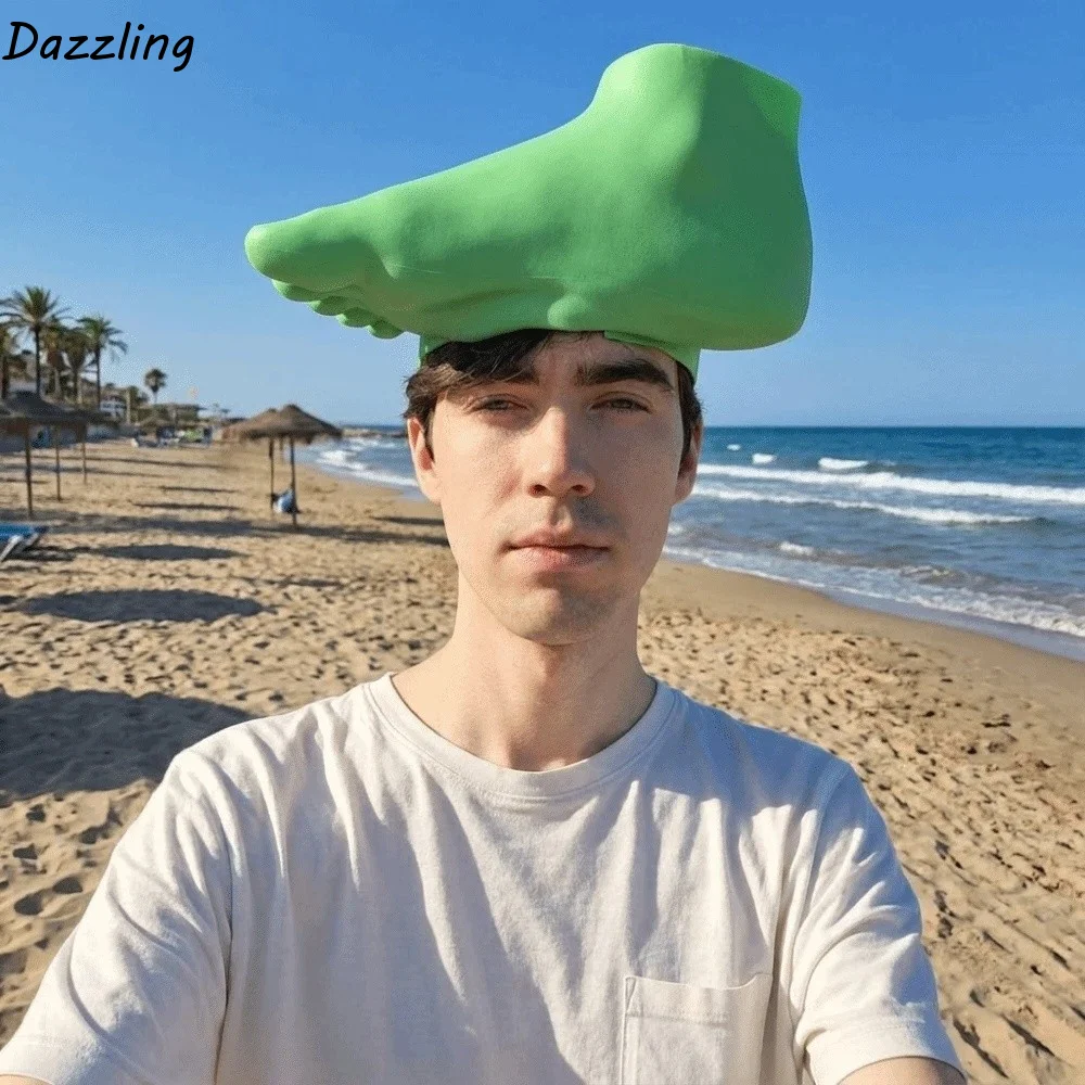 Durable 3D Printing Foot Shape Sun Hat Creative Green Foot Shape Headband Portable Adjustable Sun Protection Cap Photo Prop
Durable 3D Printing Foot Shape Sun Hat Creative Green Foot Shape Headband Portable Adjustable Sun Protection Cap Photo Prop